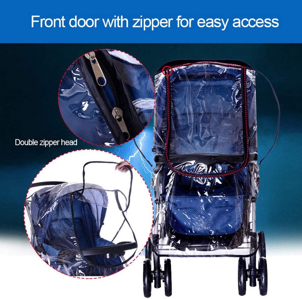 Baby Stroller Rain Cover | Pushchair Pram Buggy Cover | 80 x 55 x 40cm | Syncrois