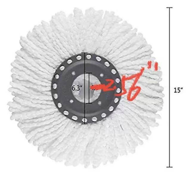 Spin Mop Head Replacement | 360 Mop Refill Pad | 150g Cotton Cord | Syncrois