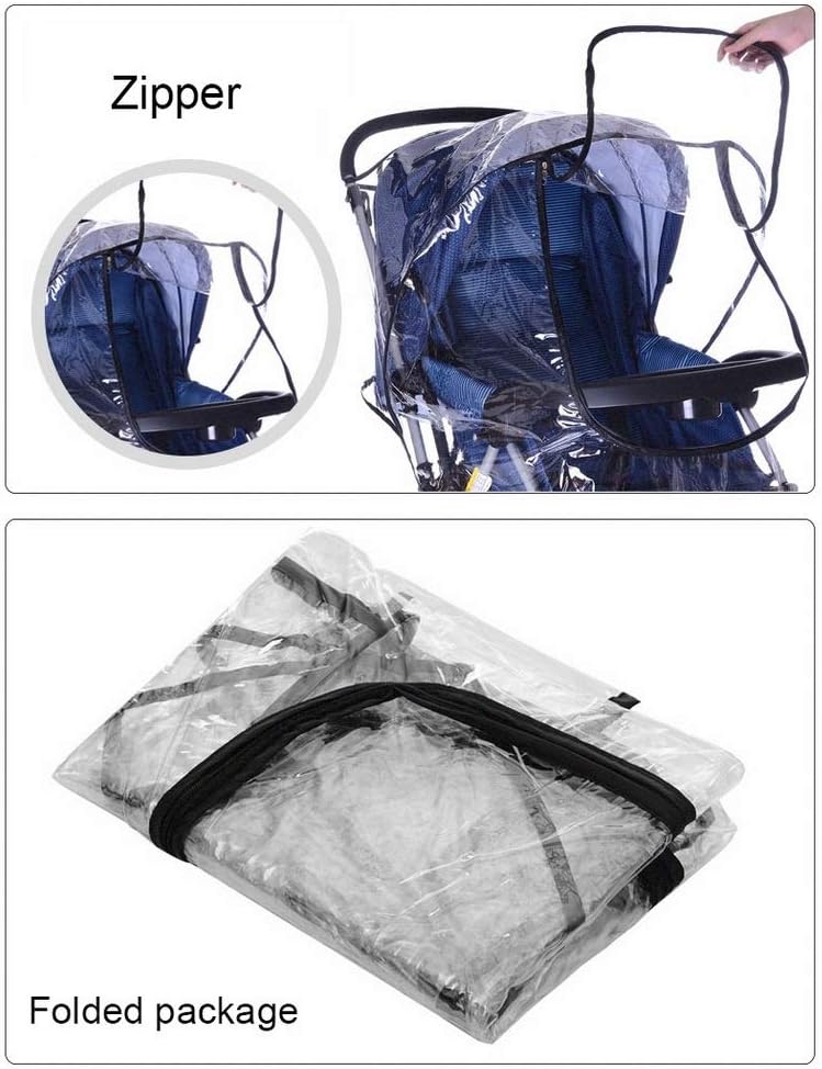 Baby Stroller Rain Cover | Pushchair Pram Buggy Cover | 80 x 55 x 40cm | Syncrois