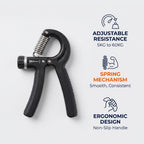 Adjustable Hand Grip Strengthener | 5kg to 60kg Resistance | Syncrois