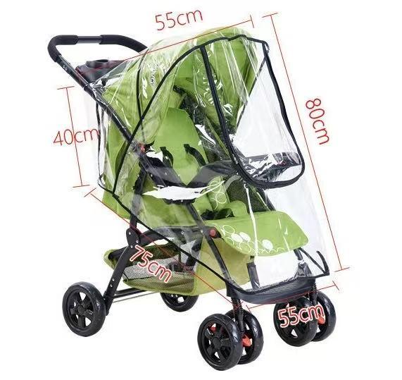 Baby Stroller Rain Cover | Pushchair Pram Buggy Cover | 80 x 55 x 40cm | Syncrois