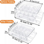 Foldable Plastic Egg Dispenser | Rolling Fridge Egg Holder | Space Saving | Syncrois