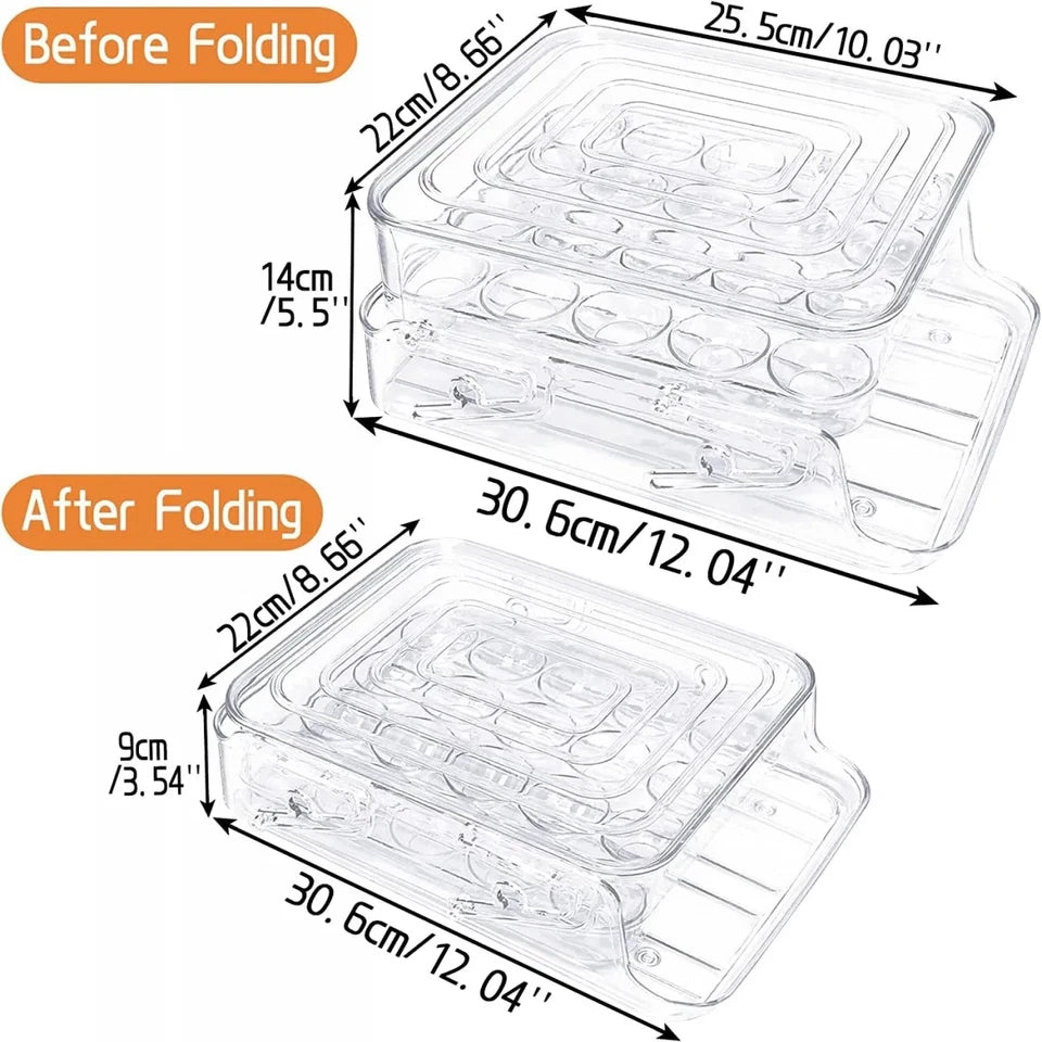 Plastic Egg Dispenser – Foldable Fridge Egg Holder