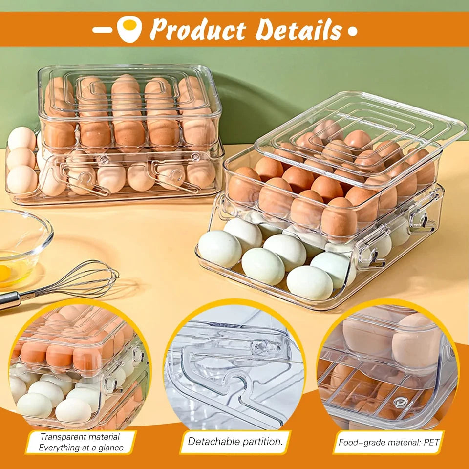 Plastic Egg Dispenser – Foldable Fridge Egg Holder