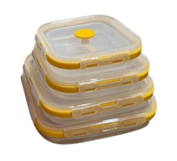 FOLDABLE SILICONE LUNCHBOX 4PCS