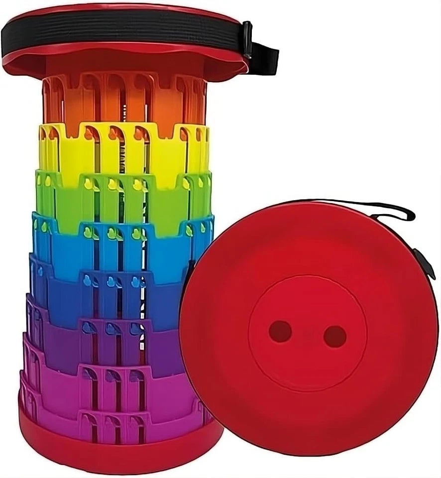 Portable Rainbow Stool – Foldable Telescopic Camping Stool