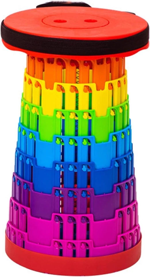 Portable Rainbow Stool – Foldable Telescopic Camping Stool