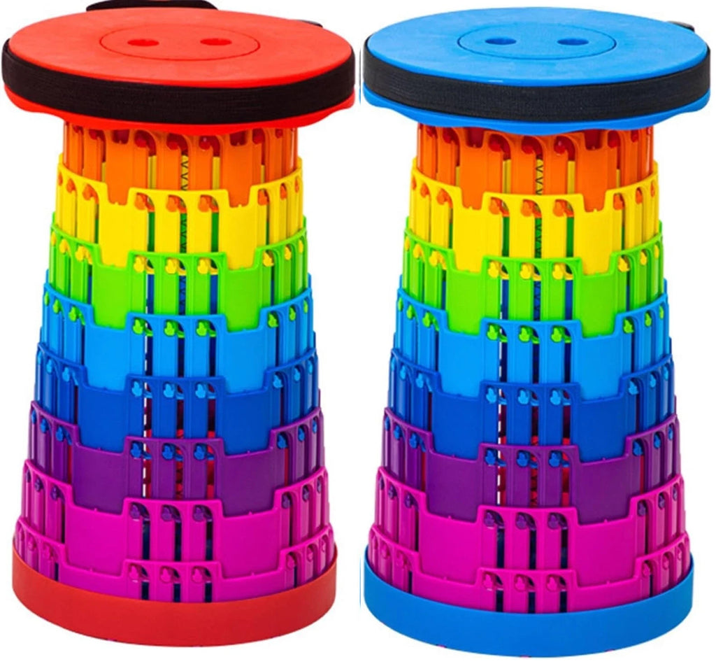 Portable Rainbow Stool – Foldable Telescopic Camping Stool