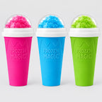 Slushie Cup for Frozen Drinks and Smoothies | Pink Yellow Green | Ergonomic Grip | Syncrois
