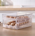 Plastic Egg Dispenser, Top Loading Auto Rotating Fridge Egg Holder, 32 x 24 x 16cm