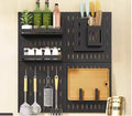 Small Pegboard 12x28cm – Black Wall Organiser