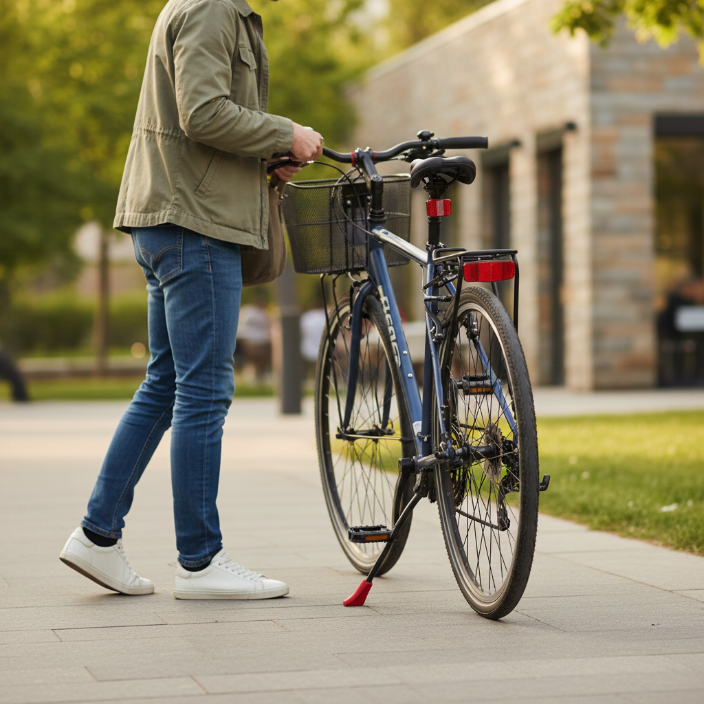 Bike Kickstand Lifestyle In-Use Image
