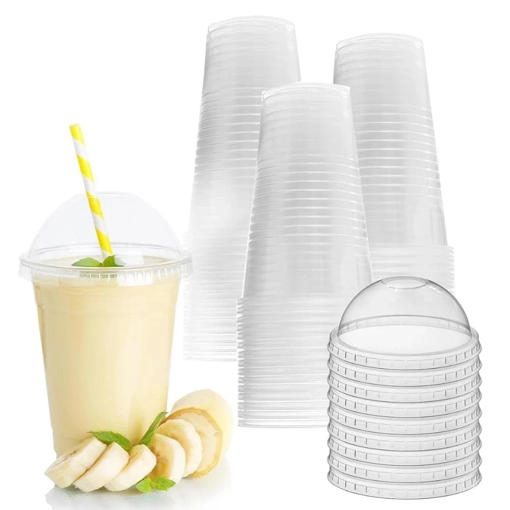 PET Smoothie Cup 98mm | With Dome Lid