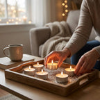 Tea Light Candles 50 Pack | 9 Hour Long Burning Unscented Tealights | Syncrois