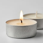 Tea Light Candles 50 Pack | 9 Hour Long Burning Unscented Tealights | Syncrois