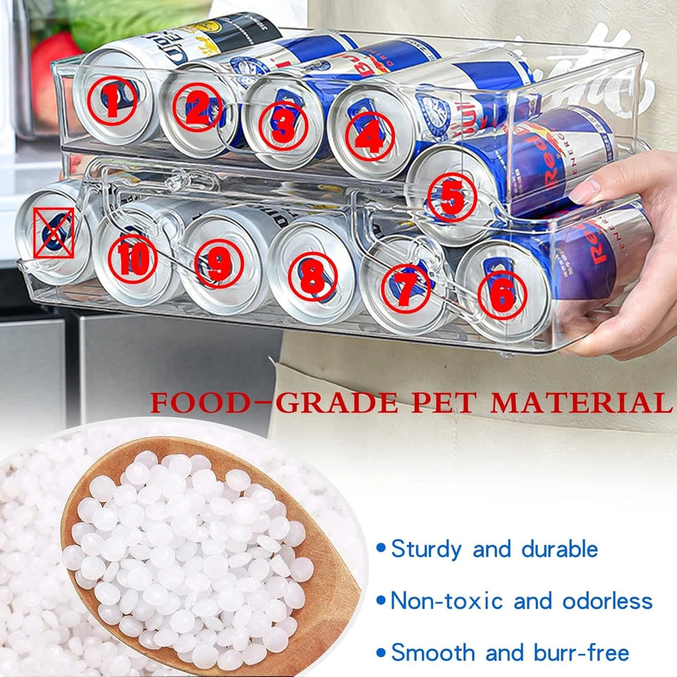 Plastic Can Dispenser | Foldable Storage Rack for Cans | Syncrois
