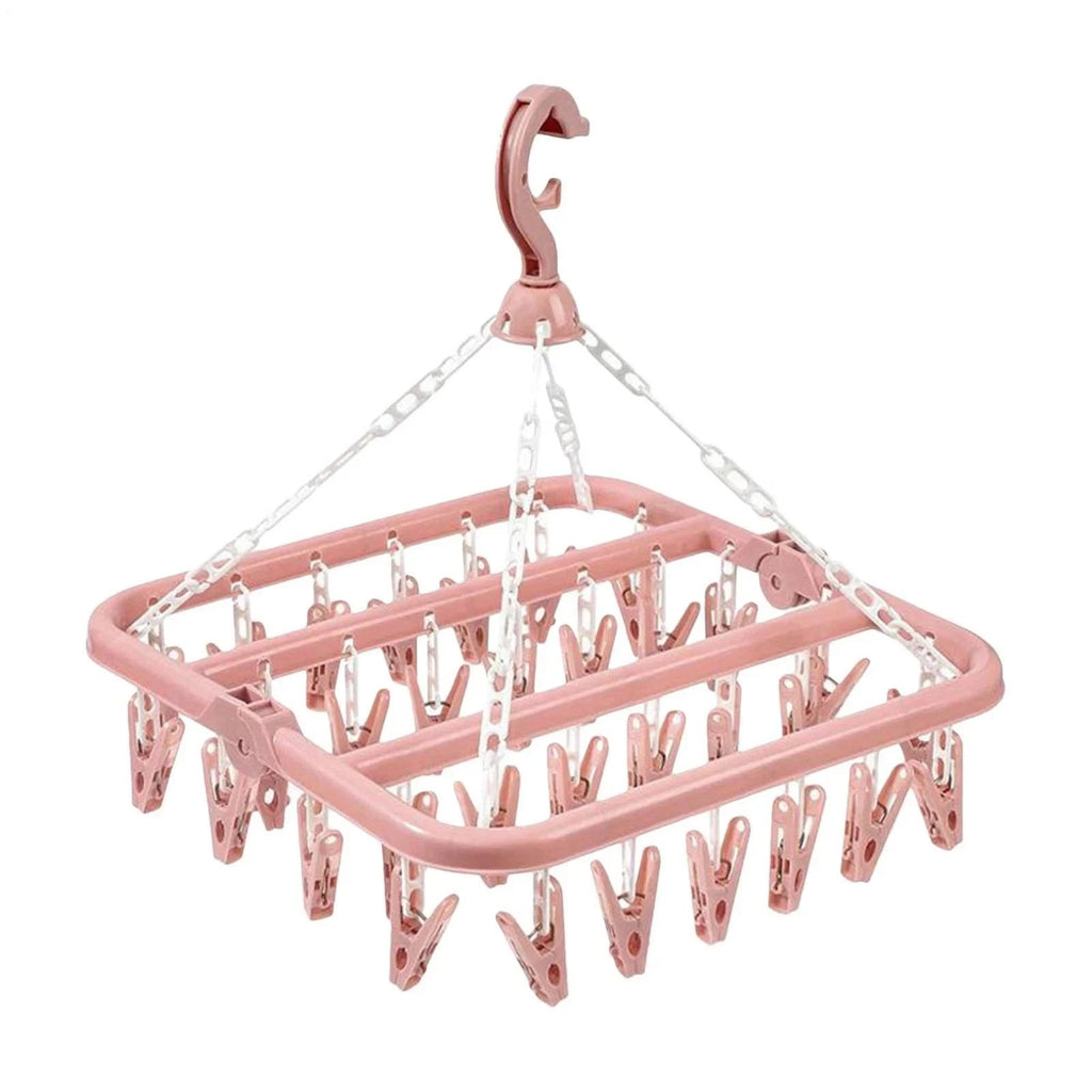 32 Clip Clothes Dryer Hanger | Mixed Colours Pink | Syncrois