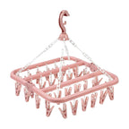 32 Clip Clothes Dryer Hanger | Mixed Colours Pink | Syncrois