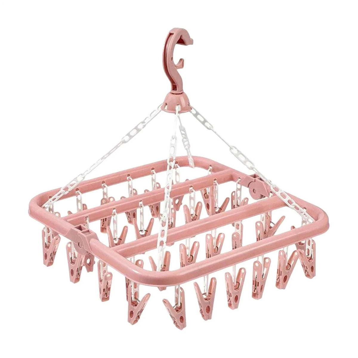 32 Clip Clothes Dryer Hanger | Mixed Colours Pink | Syncrois