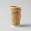 12oz Disposable Ripple Wall Paper Coffee Cups | Hot and Cold Drinks | Syncrois