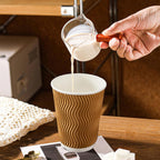 12oz Disposable Ripple Wall Paper Coffee Cups | Hot and Cold Drinks | Syncrois