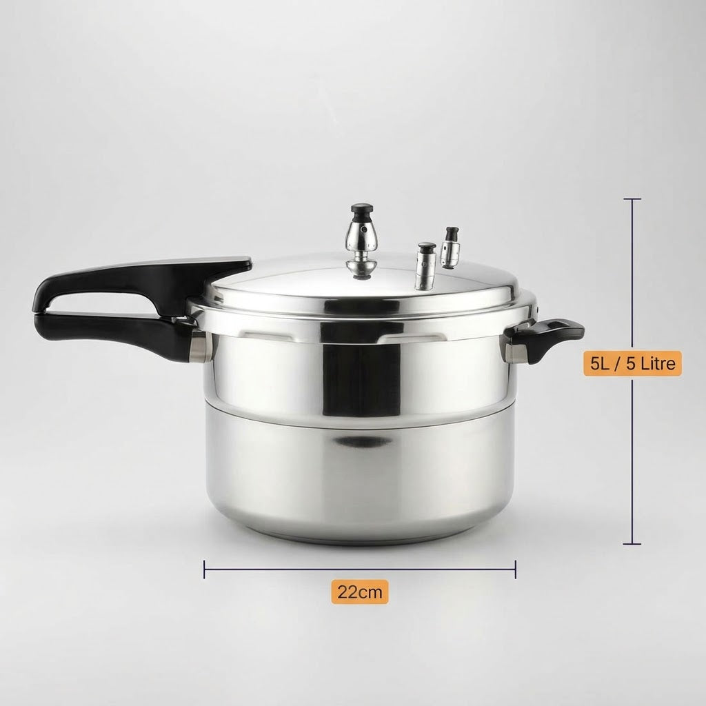 Aluminium Pressure Cooker with Flame Guard | 3L, 4L & 5L | Syncrois
