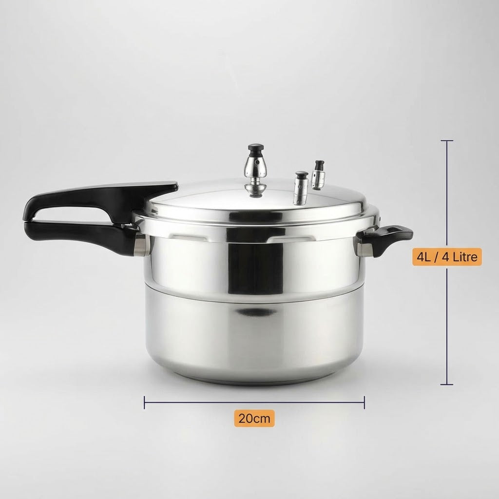 Aluminium Pressure Cooker with Flame Guard | 3L, 4L & 5L | Syncrois