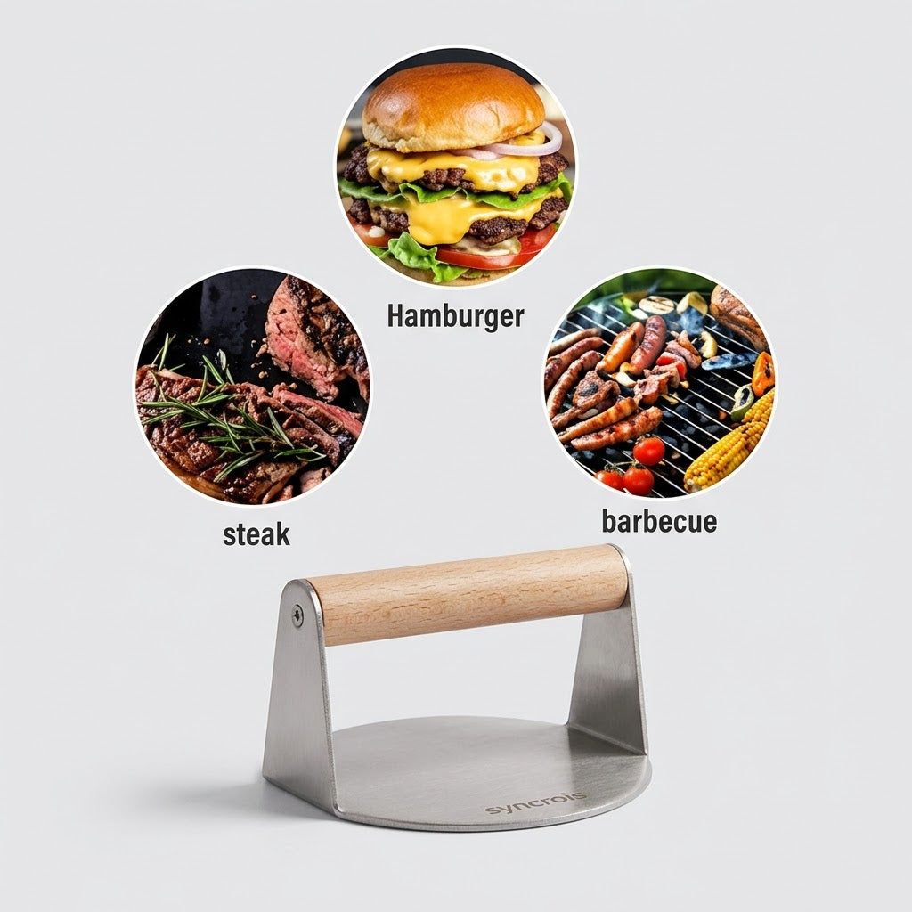 Burger Smasher | Heavy Duty Smash Burger Press | Syncrois