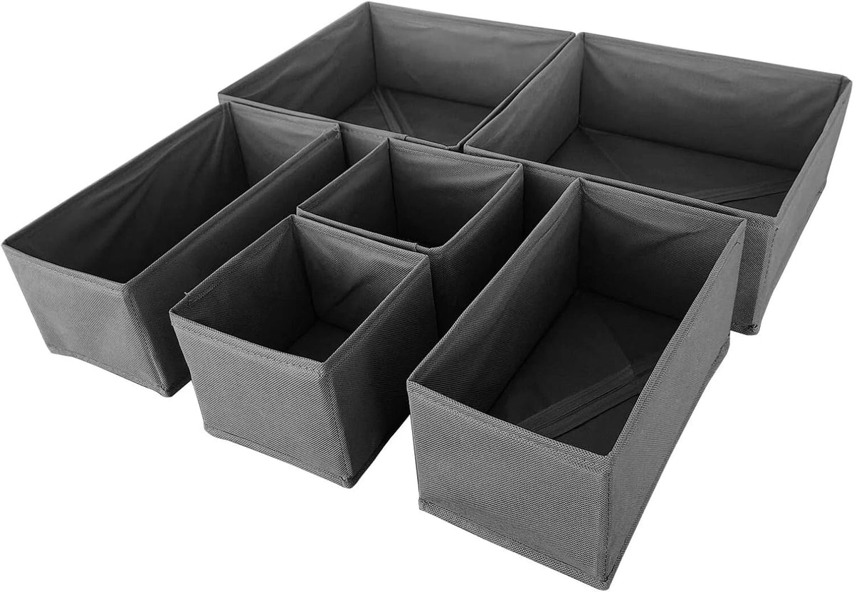 Drawer Organiser Set | 6 Piece Adjustable Tray Dividers | Syncrois
