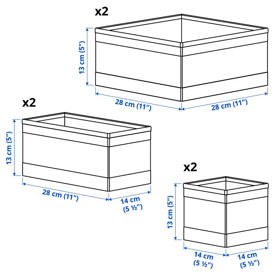 Drawer Organiser Set | 6 Piece Adjustable Tray Dividers | Syncrois