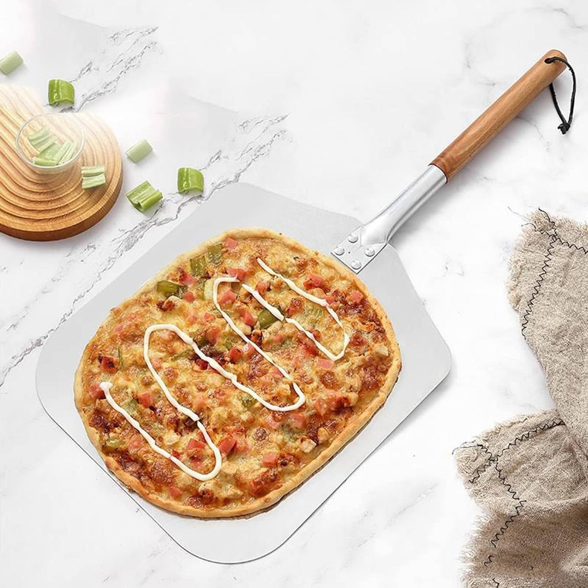 Aluminium Pizza Peel with Removable Handle | 12 x 29.5cm to 14 x 65cm | Syncrois