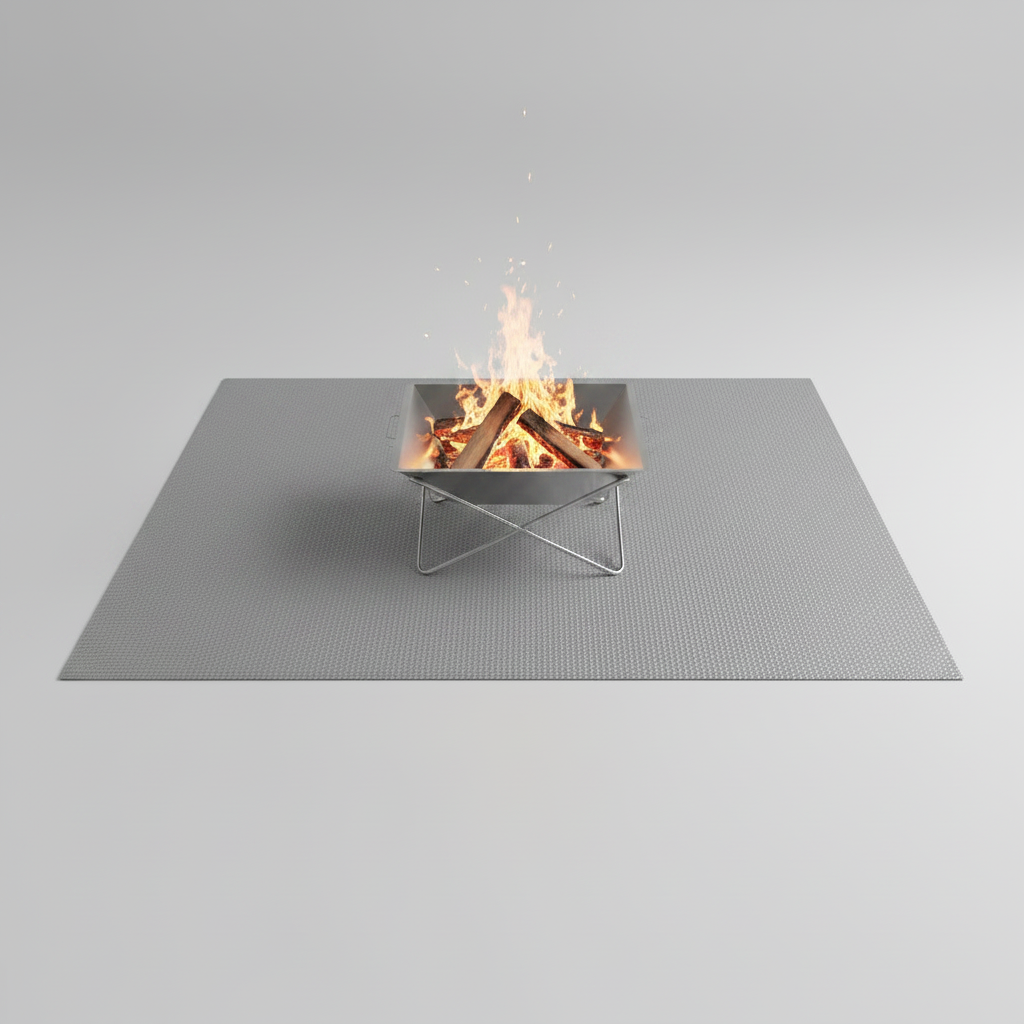Fireproof Mat with Fire Pit Studio Hero