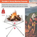 Portable Fire Pit 42x42x34cm | Foldable Stainless Steel Outdoor Fire Pit