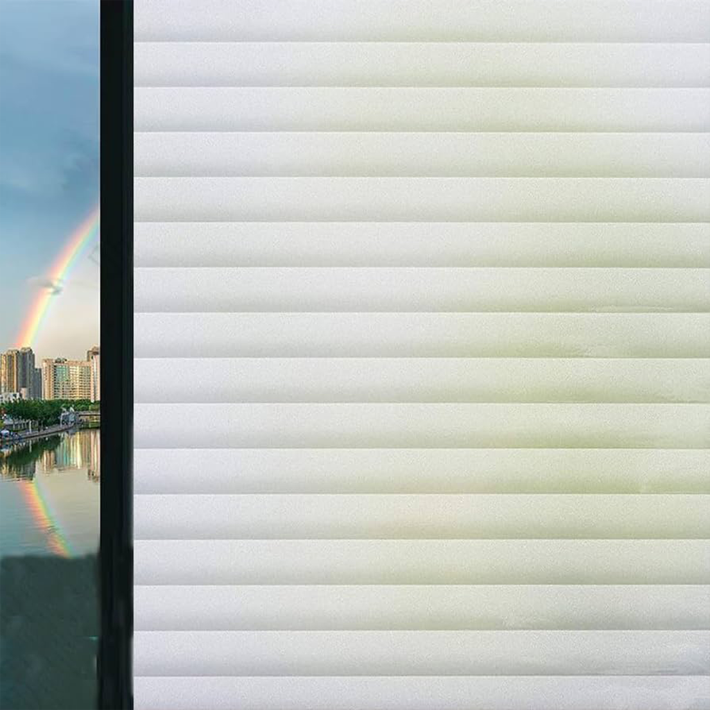 Frosted Window Film-45X200Cm / Horizontal Blurry Lines