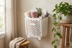 Hanging Wall Basket | Decorative Storage Organiser | Plants, Kitchen, Bathroom and Hallway | 2 Sizes | Syncrois
