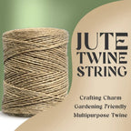 Natural Jute Twine 2mm | 50m 100m 150m 200m | Biodegradable Craft Garden and Gift Wrapping String | Syncrois