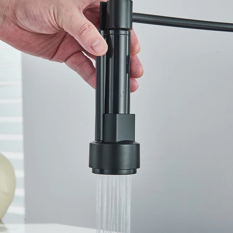 Kitchen Water Faucet Black + Hose