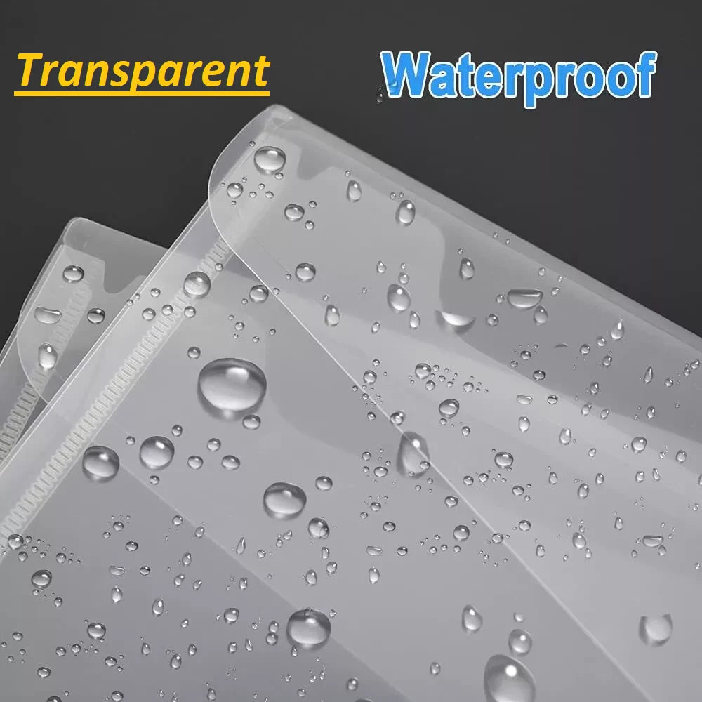 Clear A4 Plastic File Bag – Transparent Document Holder