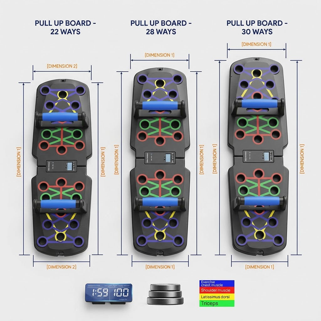 Push Up Board | Foldable Press Up Stand | 22, 28 & 30 Way | Syncrois