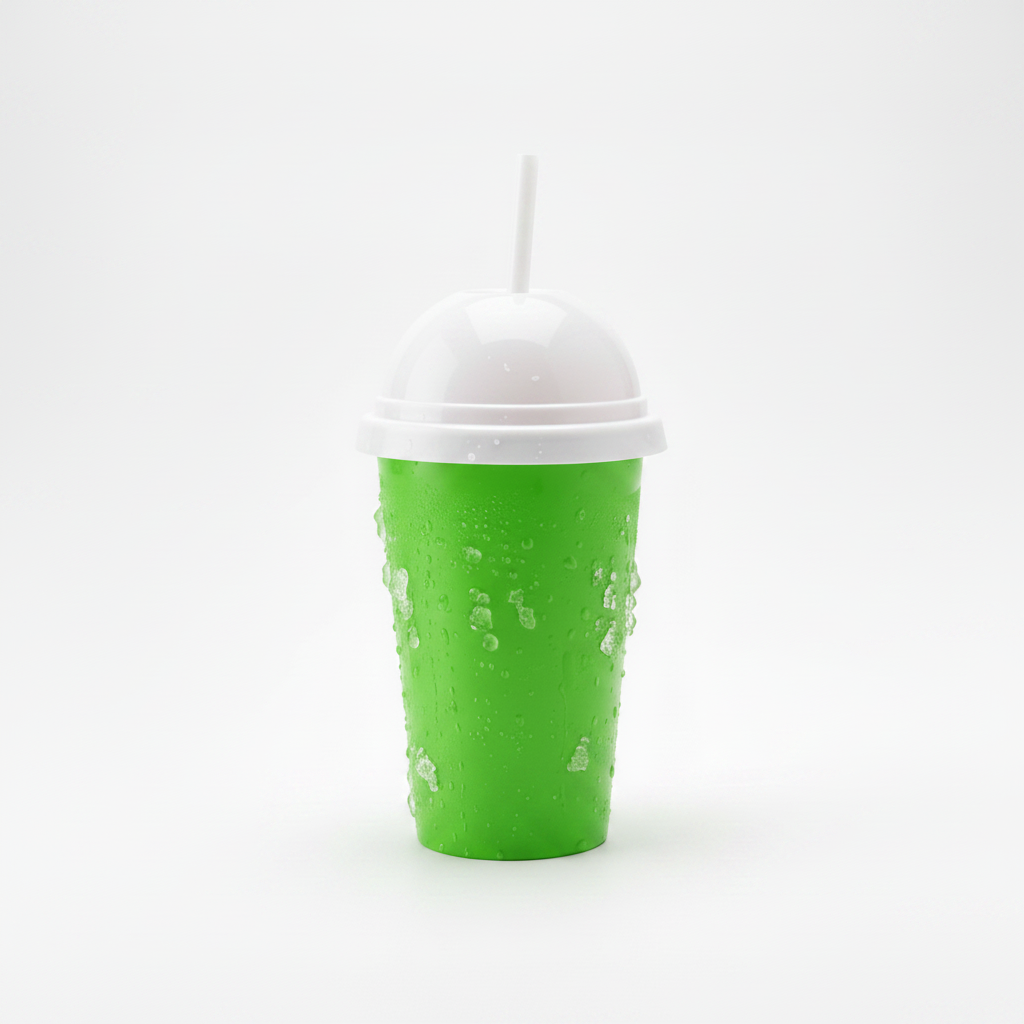 Slushie Cup Green Primary Studio Shot