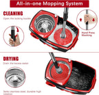 Spin Mop Bucket with Wringer and Microfibre Head | Syncrois