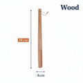 Wooden Shoehorn Dimensions with Wood Label
